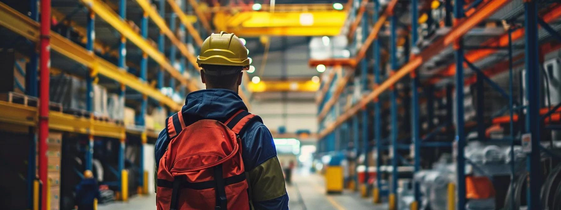 a meticulously organized industrial workspace showcases a technician conducting a thorough inspection of fall protection equipment, emphasizing the importance of proactive maintenance to ensure safety and longevity.