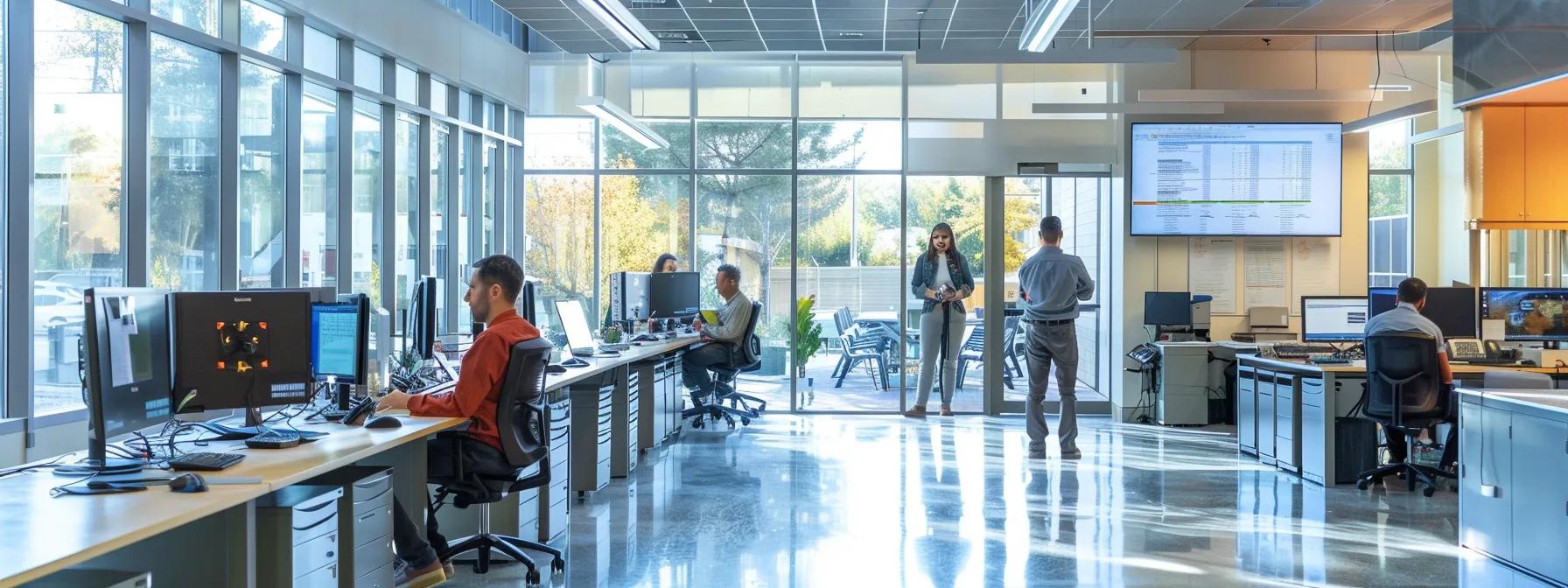 a modern office space showcases a focused team engaged in a training session on fall risk management, with safety tools and visual aids prominently displayed, reflecting a commitment to workplace safety and proactive risk assessment. a modern office space showcases a focused team engaged in a training session on fall risk management, with safety tools and visual aids prominently displayed, reflecting a commitment to workplace safety and proactive risk assessment.