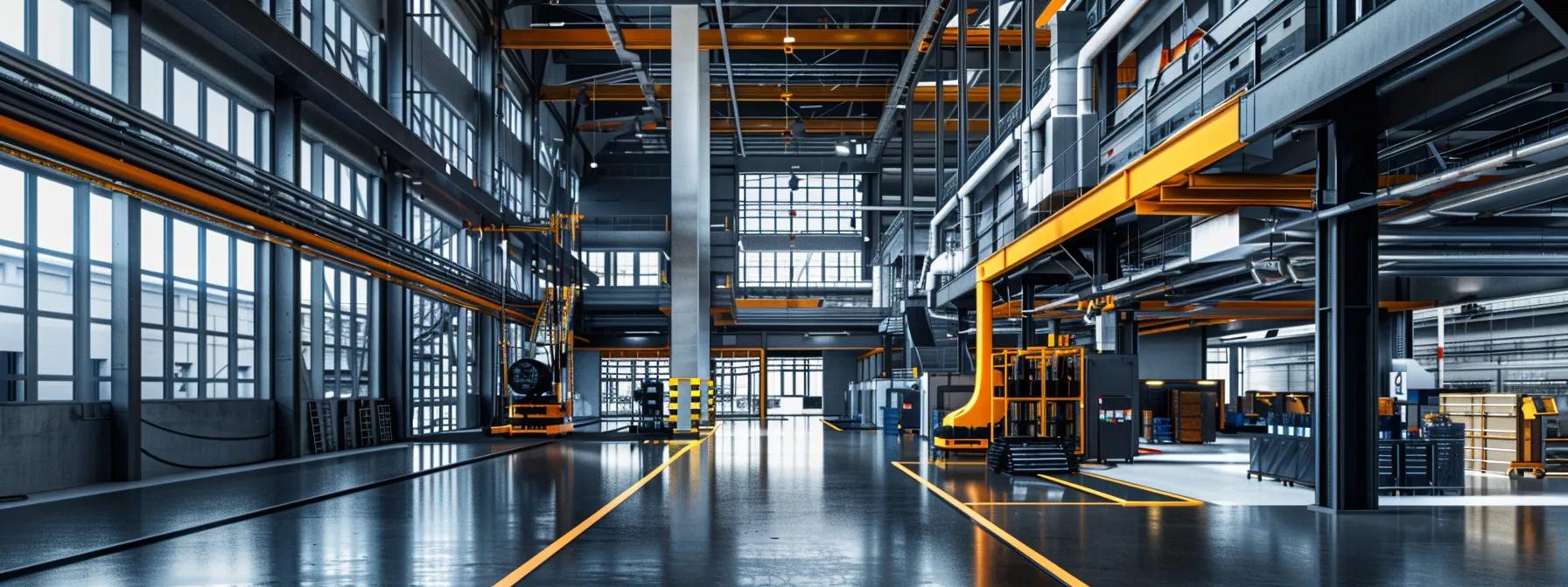 a modern industrial workspace showcasing a state-of-the-art flex cable fall protection system installed on a sleek metal structure, emphasizing its adaptability and innovative design under bright artificial lighting. a modern industrial workspace showcasing a state-of-the-art flex cable fall protection system installed on a sleek metal structure, emphasizing its adaptability and innovative design under bright artificial lighting.