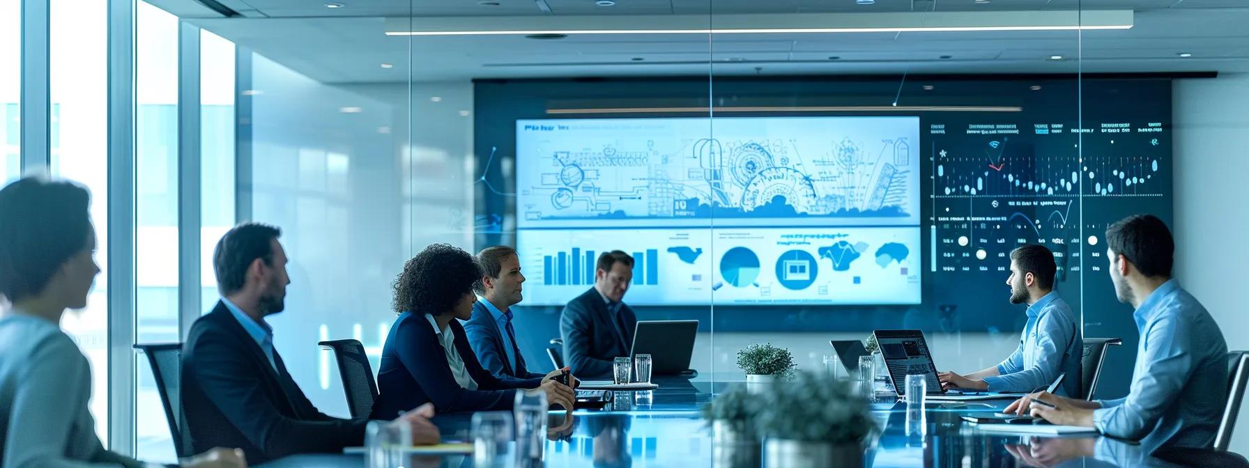 a modern, well-lit industrial workspace features a meticulously arranged display of various horizontal lifeline systems, emphasizing key criteria such as span lengths and support structures on a sleek conference table, with professionals engaged in a focused discussion. a modern, well-lit industrial workspace features a meticulously arranged display of various horizontal lifeline systems, emphasizing key criteria such as span lengths and support structures on a sleek conference table, with professionals engaged in a focused discussion.
