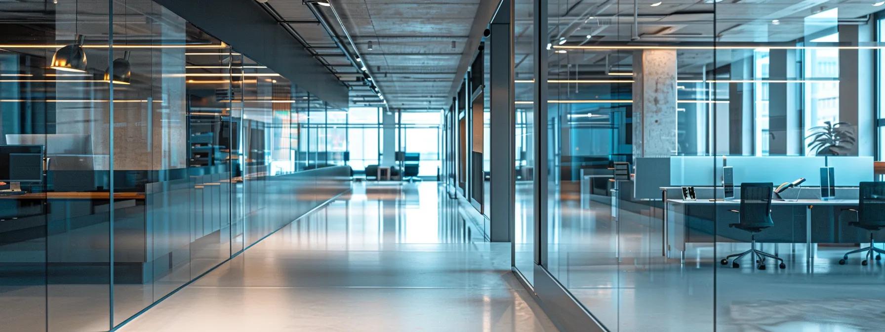 a sleek and modern office space showcases a robust barrier fall protection system elegantly installed around a raised platform, emphasizing safety and innovation in a high-visibility environment. a sleek and modern office space showcases a robust barrier fall protection system elegantly installed around a raised platform, emphasizing safety and innovation in a high-visibility environment.